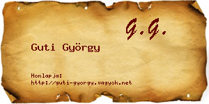 Guti György névjegykártya